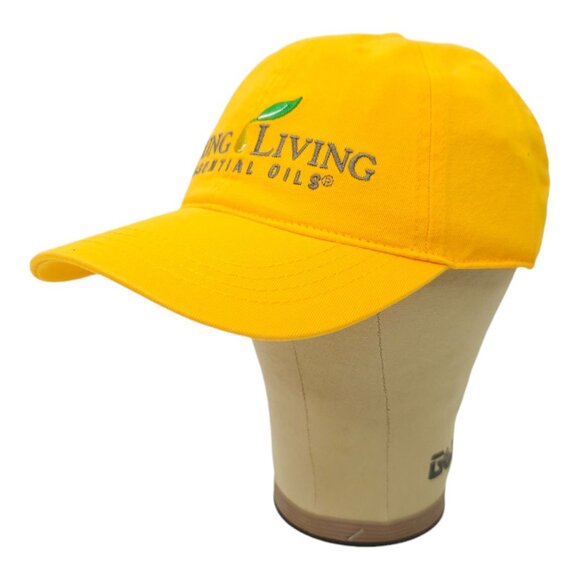 Young Living Essential Oils Tuck Strap Cap Washed Chino Twill Gold Baseball Hat - Picture 2 of 13
